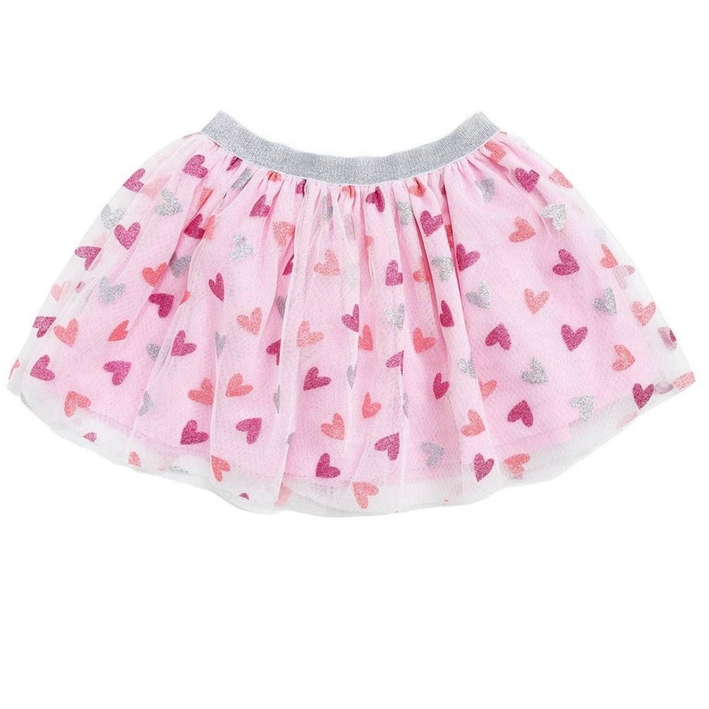 Sweet Wink | Kids Glitter Heart Pink Tutu Skirt 0-12 months